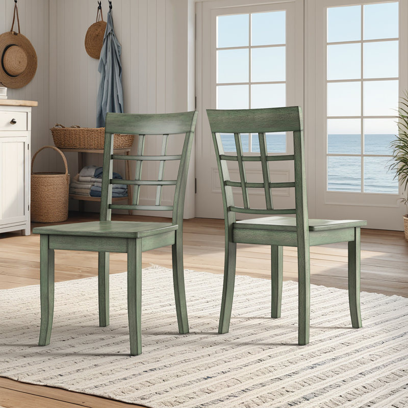 Norita 17.32'' H Solid Wood Side Chair, Antique Sage