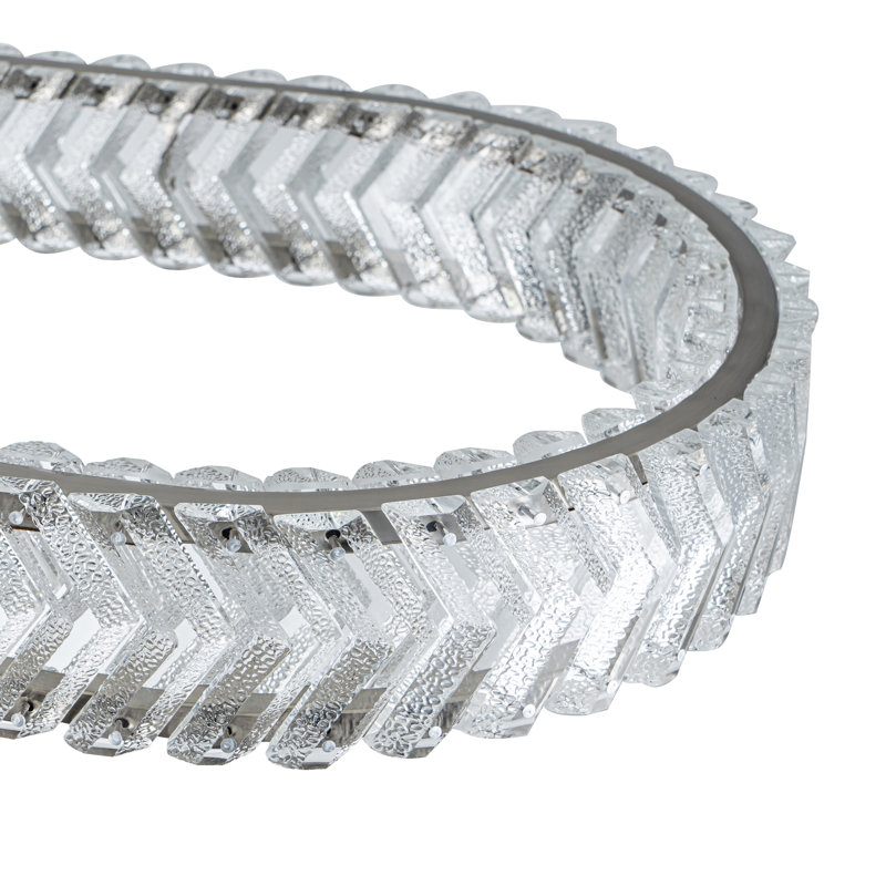 Chevron Linear Island Pendant - Brushed Nickel