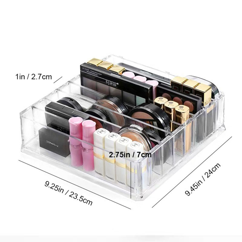 Kampff Acrylic 8 Compartment Makeup Organizer