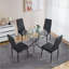 Table basse moderne en verre trempé peu encombrant avec pieds en métal chromé, facile à nettoyer pour le décor du salon-1278380701