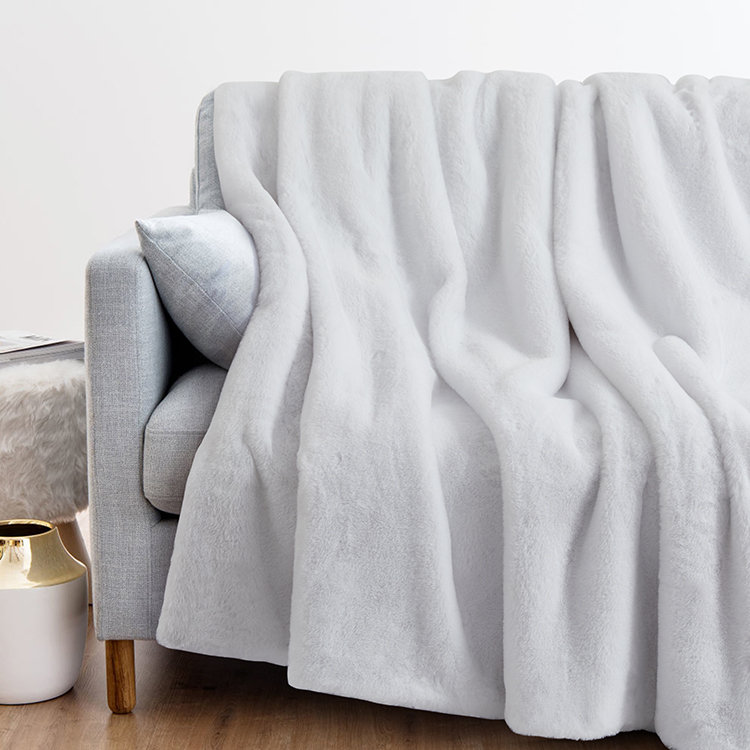 Hand Woven Throw Blanket, Twin, Pure White
