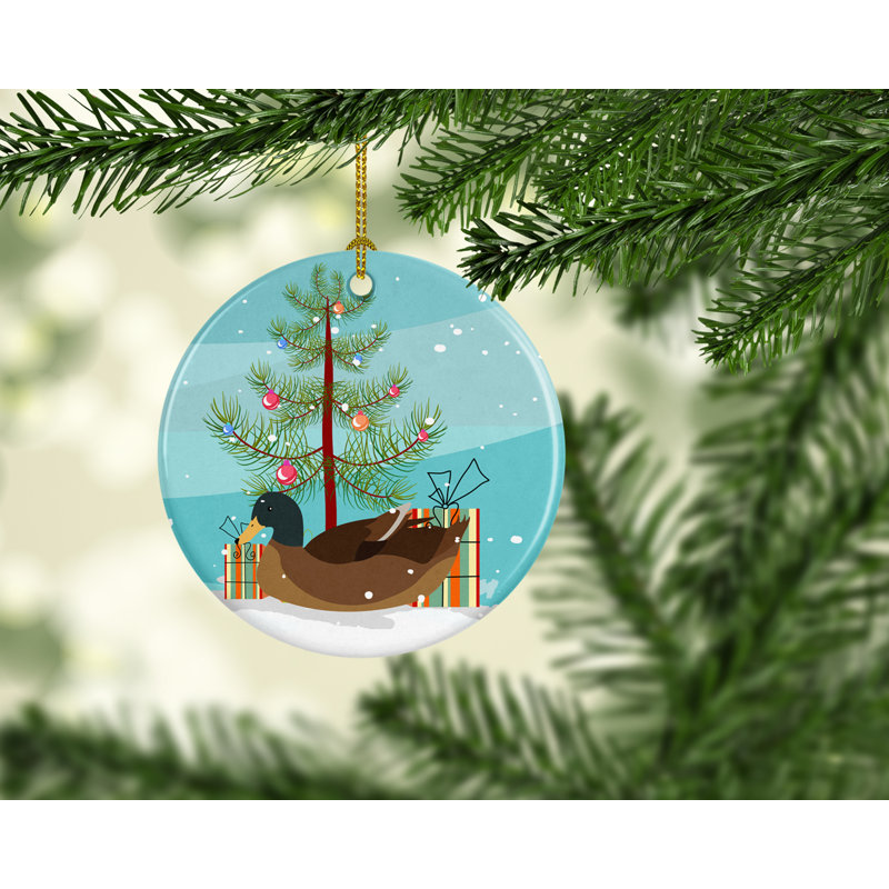 Ornement en céramique à forme de noël campbell canard