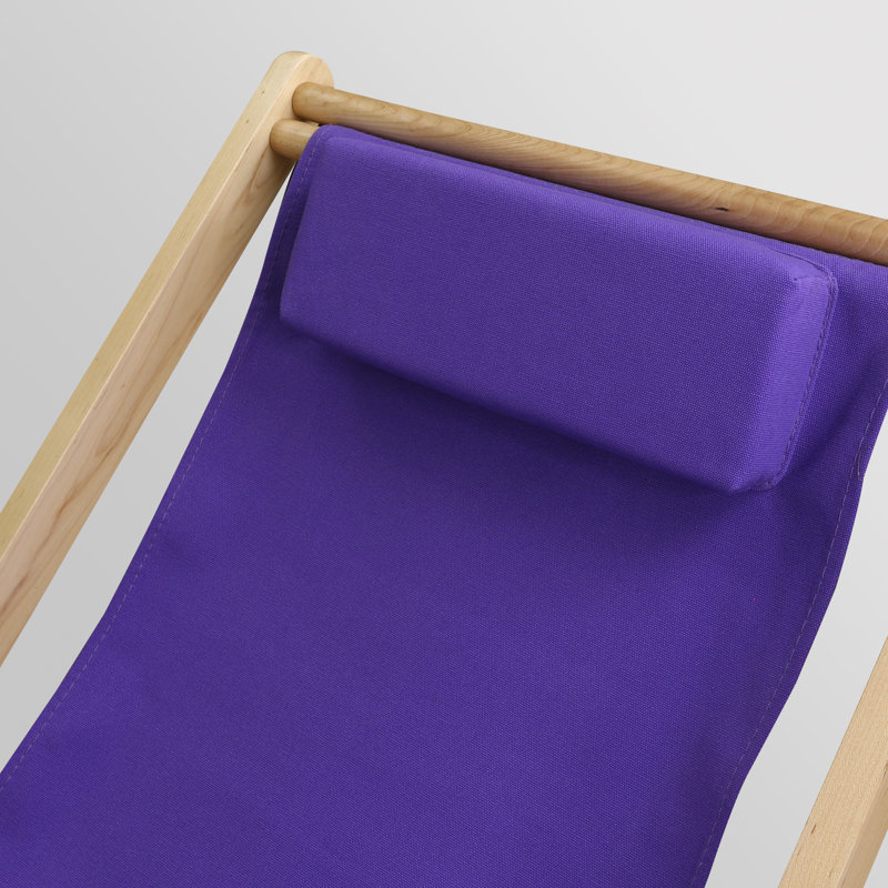 Chaise de plage inclinable Festus, Mauve