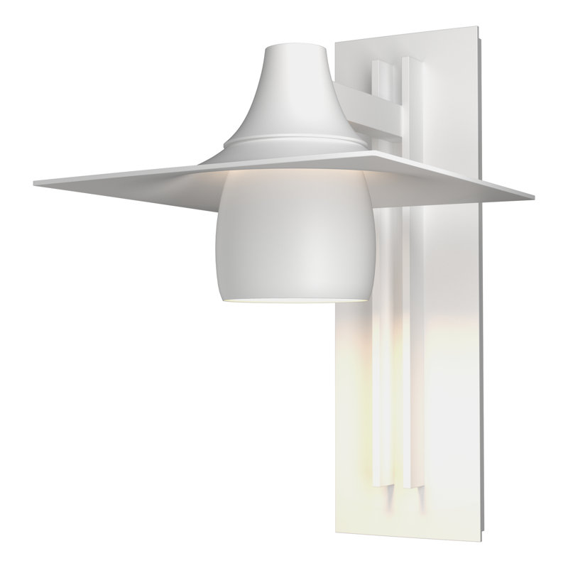 Applique murale d'extérieur Hood, H 16 po x l 10 po x P 12,8 po, Blanc marin