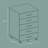 5 Drawers Filing Cabinet With Wheels-818172907