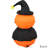 Double Jack-O'-Lantern with Witch Hat Inflatable