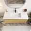Ensemble de meuble-lavabo mural 48 po avec plateau en chêne jaune 48 po