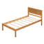 Structure de lit plateforme simple en chêne avec tête de lit, support de lattes en bois massif, aucun sommier requis-650867644