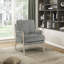 Ensemble de meubles en bois massif et tissu d'ameublement en chenille crème Modern Home-740273042