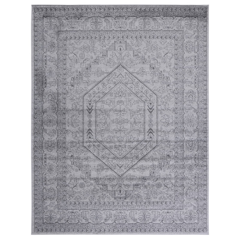 Tapis oriental gris clair / gris foncé Crowborough, Rectangle 10 pi x 14 pi