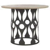 Balustrade 48'' Iron Pedestal Dining Table