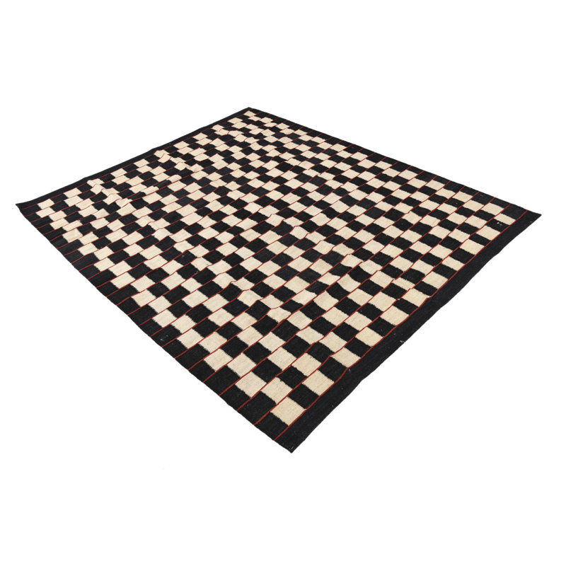 Tapis noir et blanc Noe