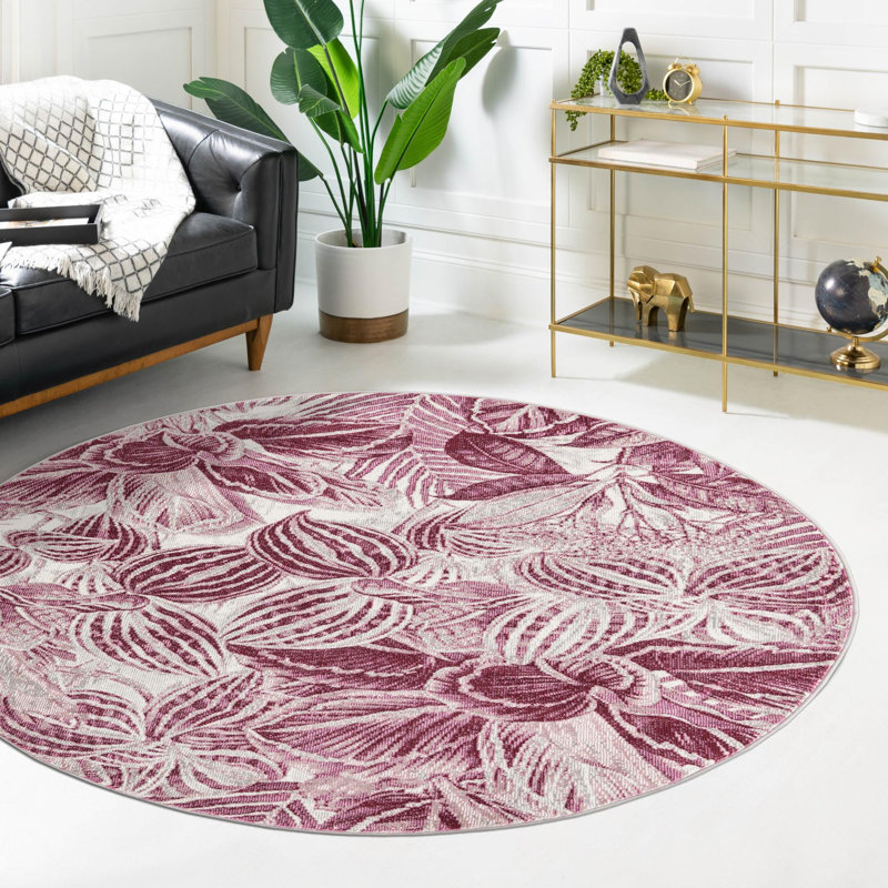 Tapis fuchsia_unique, Rond 3 pi 3 po