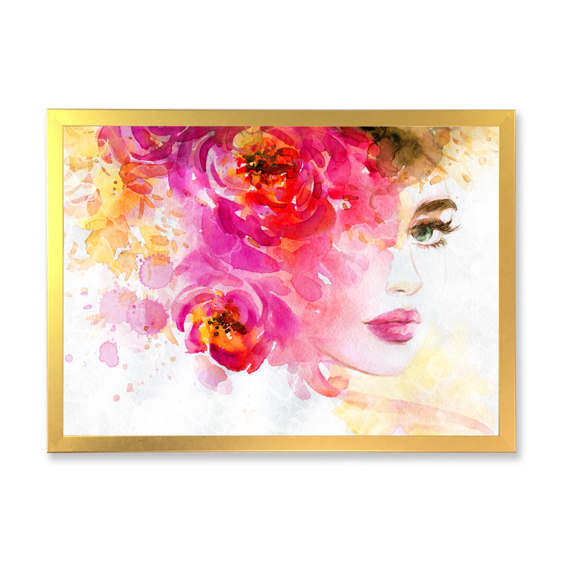 Art floral sur toile, H 24 po x l 36 po x P 1,5 po, Cadre doré