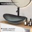 Lavabo de salle de bain ovale en verre trempé 21 po avec robinet Wade Logan® Beyo-91060599-105286700