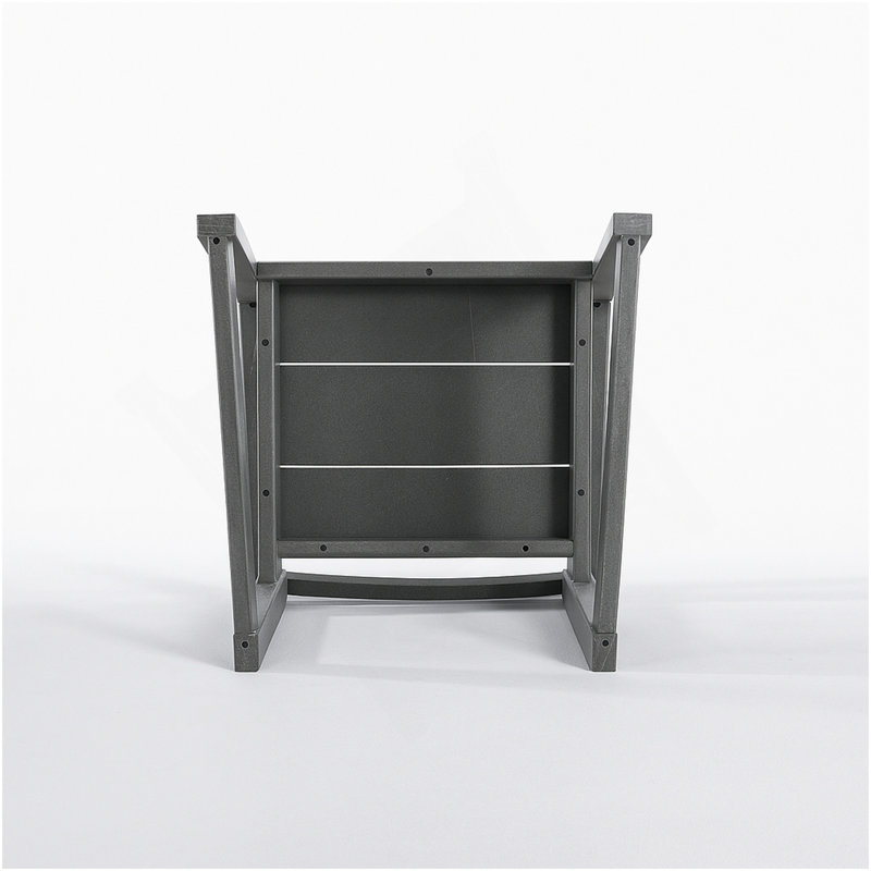 Grey HDPE Outdoor & Garden Armchairs With  Backres Modernist Designt Chairs