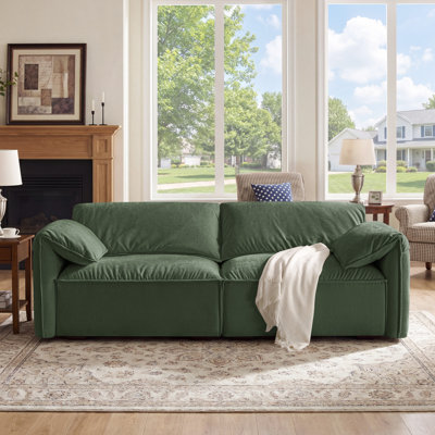 Louai 92.5'' Chenille Upholstered Sofa