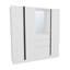 Armoire Kamelot 1,80 avec portes doubles, tringle et tablettes intérieures, blanc