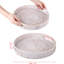 Plateau de service rond en rotin avec poignées, plateau de rangement décoratif tissé à la main-706142322