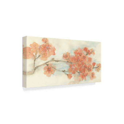« pêche fleur i renversée », reproduction de peinture à l’acrylique sur toile tendue