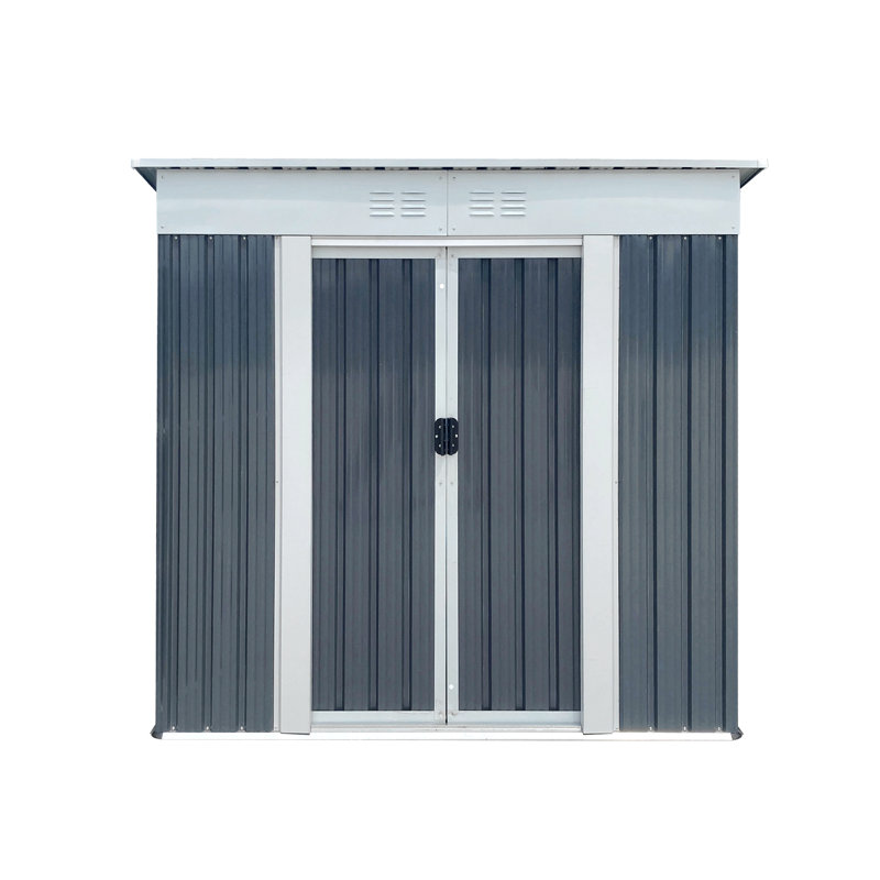 Outdoor 6 ft. W x 4 ft. D Metal Storage Shed, 70.7" H x 70.5" W x 49.8" D, Blue