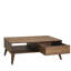 Table basse moderne scandinave, Oslo et noyer, 43,3 po x 16,5 po x 25,6 po | 100% panneau de particules enduit de mélamine, épaisseur: 0,6 pouce | Design élégant et fonctionnel pour le salon et les espaces de détente-1474808885