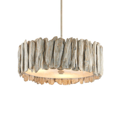 Driftwood Whitewash Semi-Flush Mount