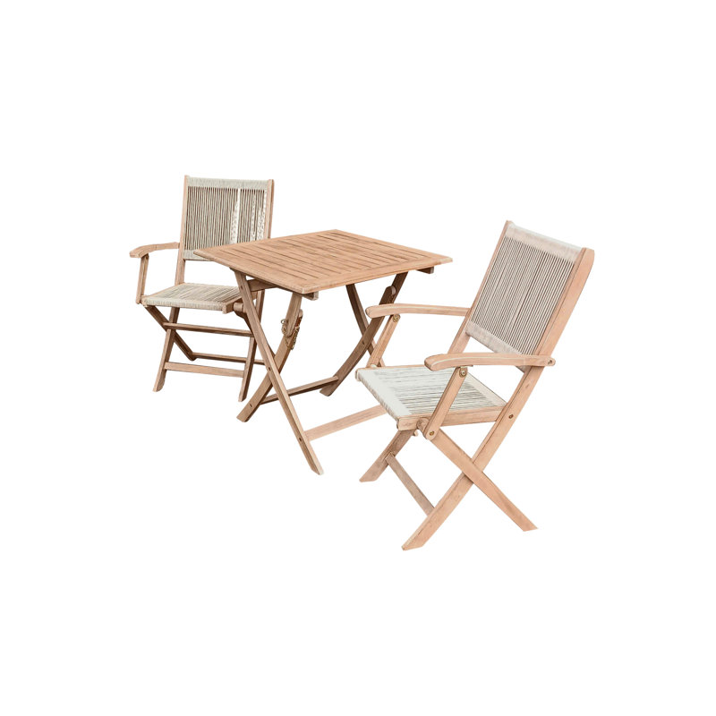 Square 2 - Person 70cm Long Bistro Set