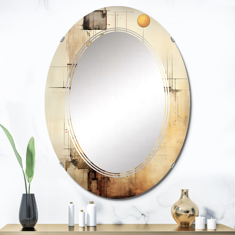 Pinnel - Miroir mural moderne ovale, 36 po x 24 po