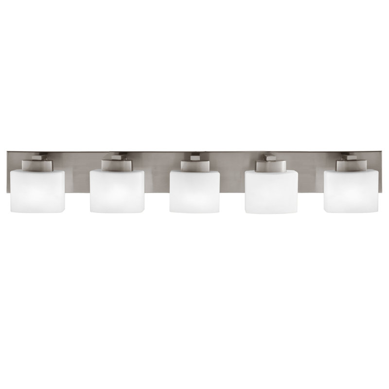Éclairage pour meuble-lavabo à intensité variable Adelie, Nickel satiné, 5
