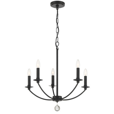 Lustre noir 5 lumières Latifha