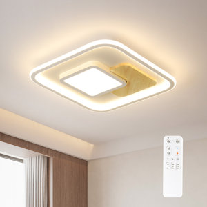 Genard 16.4" Square Flush Mount  Lighting LED with Remote Control
