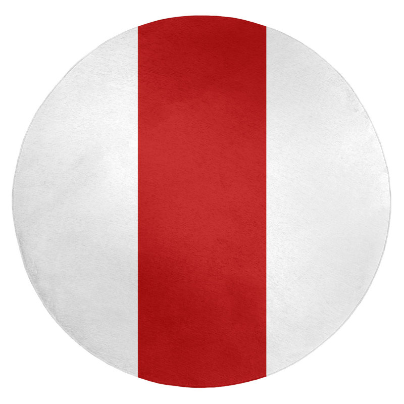 Tapis de zone rouge, Rond 5 pi