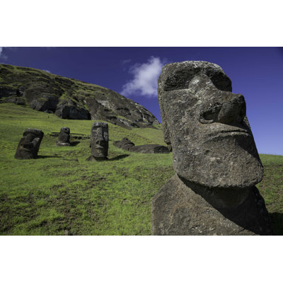 Statue de l'île de Pâques, Moai par Timthurlow - Photographie sur toile tendue