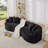 Modern Cloud 4-Seater Sectional Curved Sofa, Minimalist Compression Living Room Couch, No Assembly Needed, Chenille-310502155