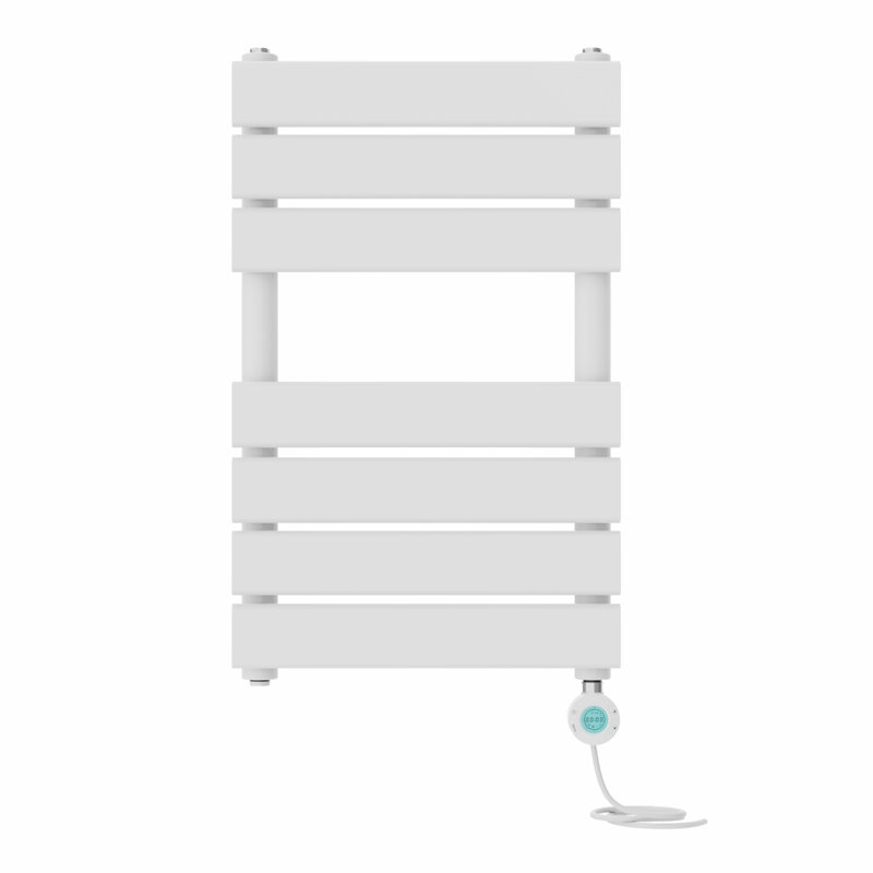 Flat Panel Towel Rail Heated Towel Rails, 65cm H x 40cm W x 6.2cm D, White