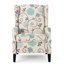 Fauteuil inclinable à dossier poussoir, fauteuil à oreilles moderne en tissu