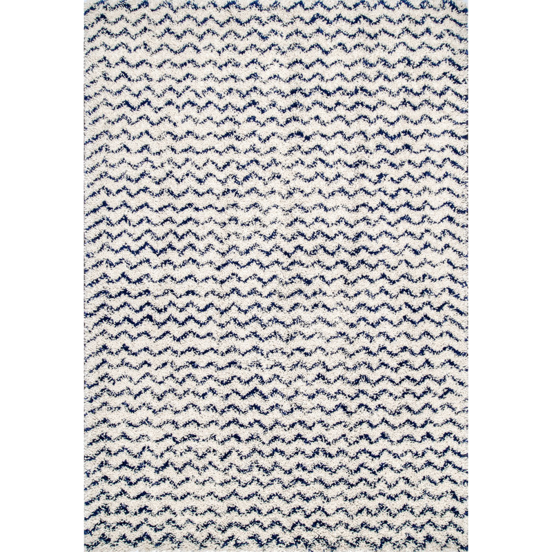 Chevron Shag Area Rug, Rectangle 201 x 274cm