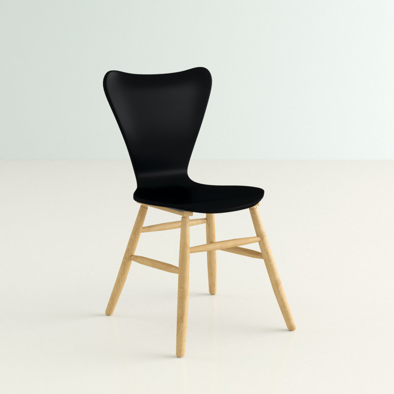 Cascade Wood Dining Chair - 20.5"l x 18.5"w x 33.5"h, Black