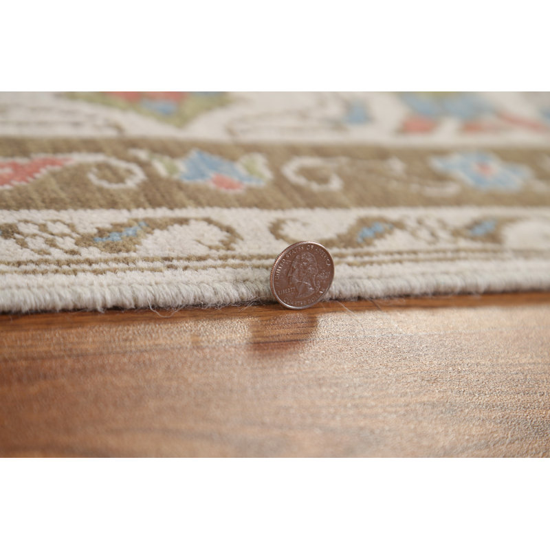 Tapis floral floral turc noué à la main Oushak