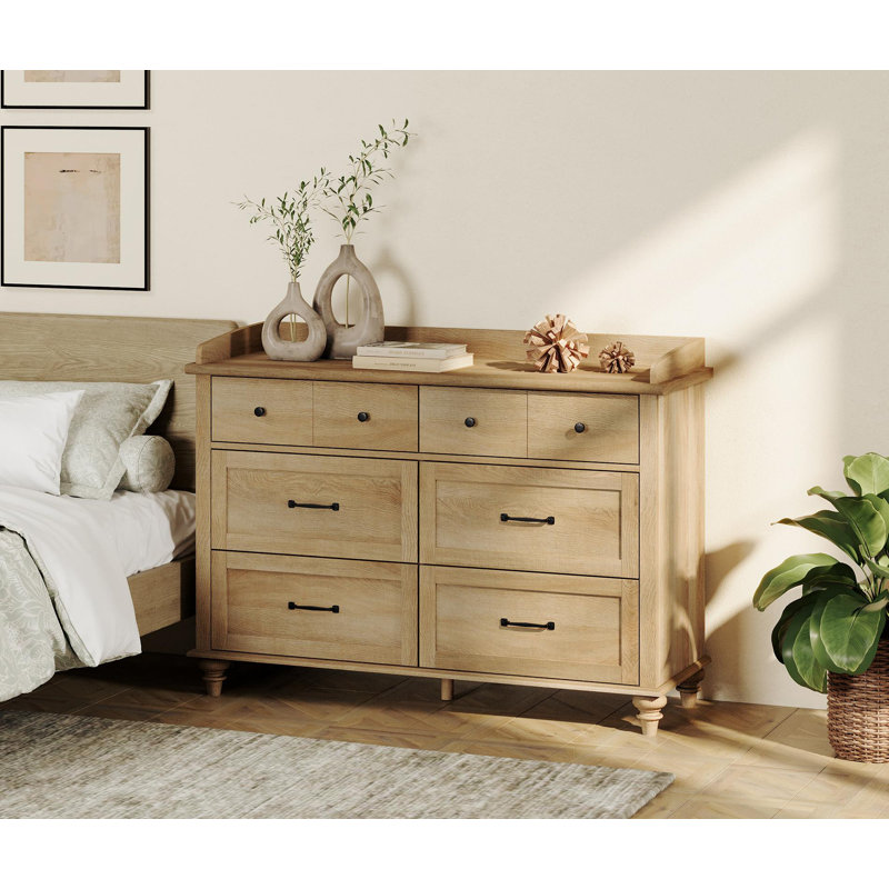 Commode 6 tiroirs Scarlett Kids, Chêne