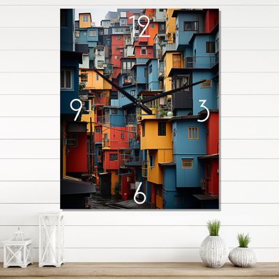 Cityscape Dynamic Cubic II - Très grandes horloges murales Cityscapes