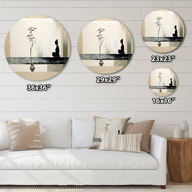 Luce - People, art rond en métal, H 16 po x l 16 po x P 1 po