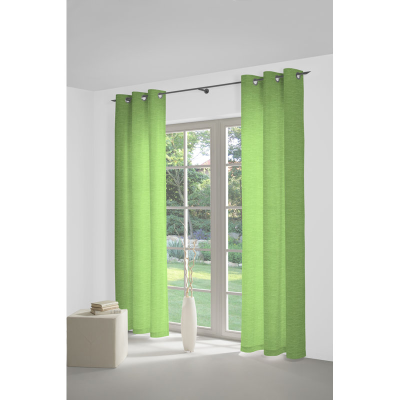 Breedlove Eyelet Room Darkening Single Curtain, 270cm Width x 225cm Drop, Apple