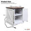 Table de bout avec port de charge - gris et noyer-761401194