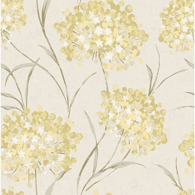 Laura Ashley Giselle Ochre Wallpaper, Yellow