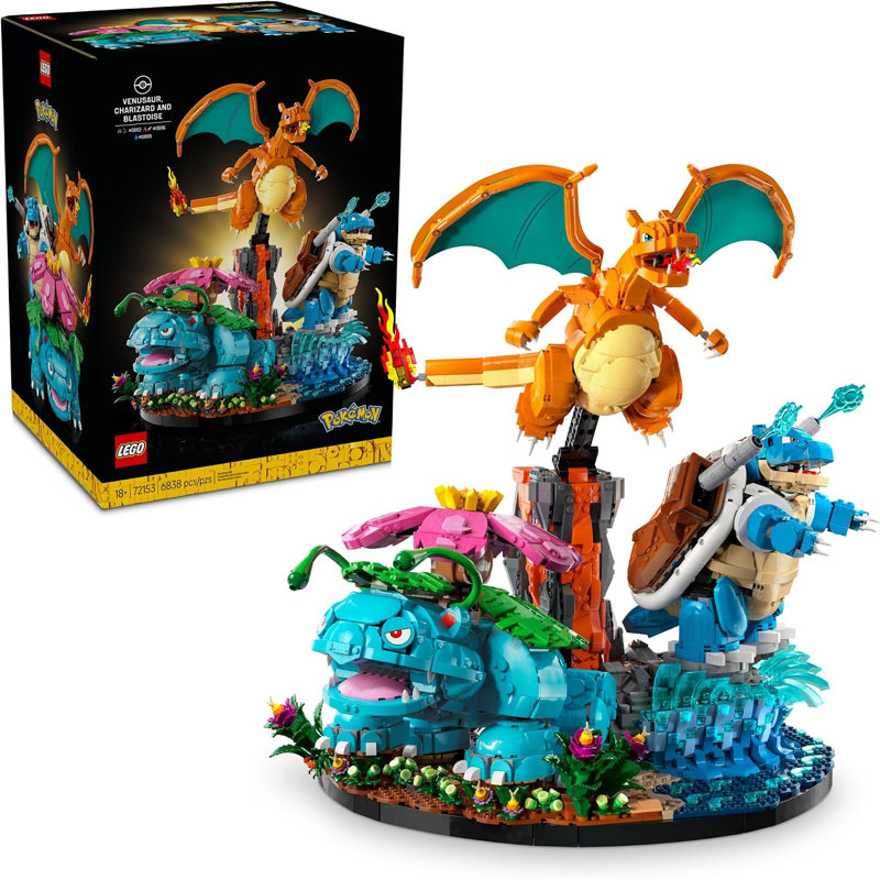 LEGO - Ensemble de construction Venusaur, Charizard et Blastoise 72153