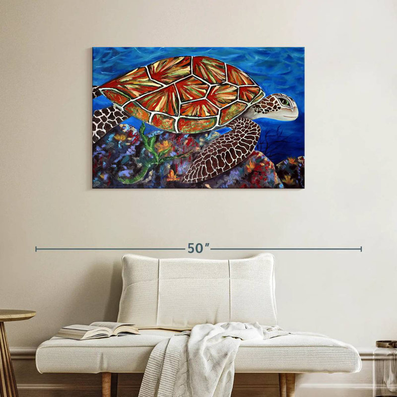 Tortue de mer Splashy, H 26 po x l 39 po
