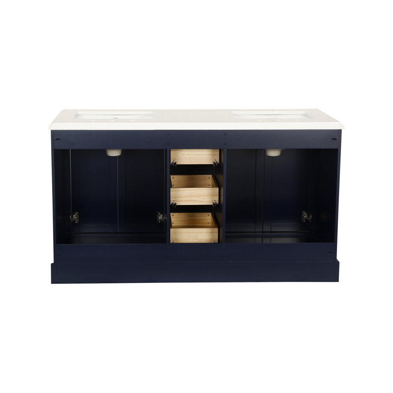 Meuble-lavabo et meuble-lavabo Red Barrel Studio®, Bleu marine