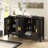 57.5" W Modern Sideboard With Racks,Adjustable Shelves And Hooks-1984124403